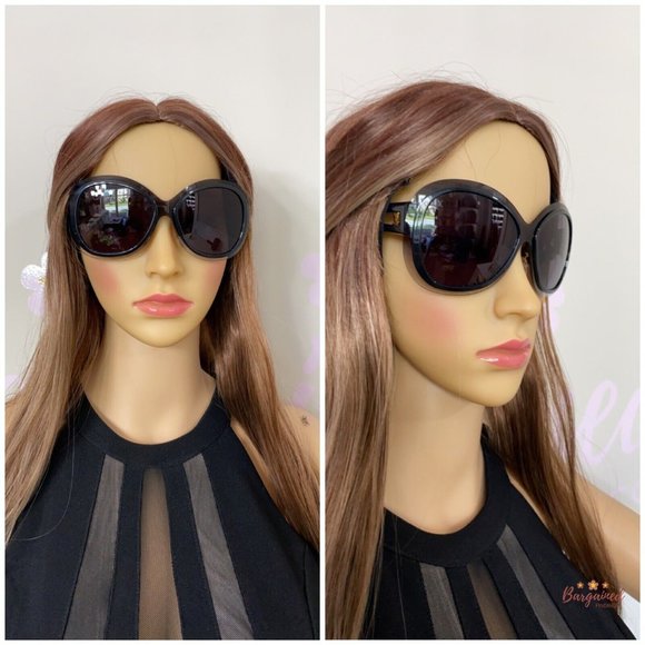 Authentic LOUIS VUITTON Black Acetate Flore Carre LV Logo Sunglasses Z0453U - Picture 4 of 12